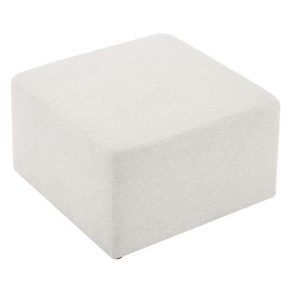 Callum large 28in square woven heathered fabric upholstered ottoman in beige by Modway on Tampa Home & Garden Store