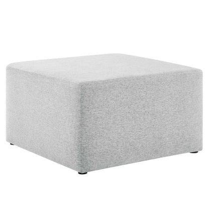 Callum Large 28in Square Woven Heathered Fabric Upholstered Ottoman by Modway in light gray fabric on Tampa Home & Garden Store