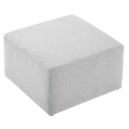 Callum Large 28-inch square woven heathered light gray fabric upholstered ottoman by Modway on Tampa Home & Garden Store