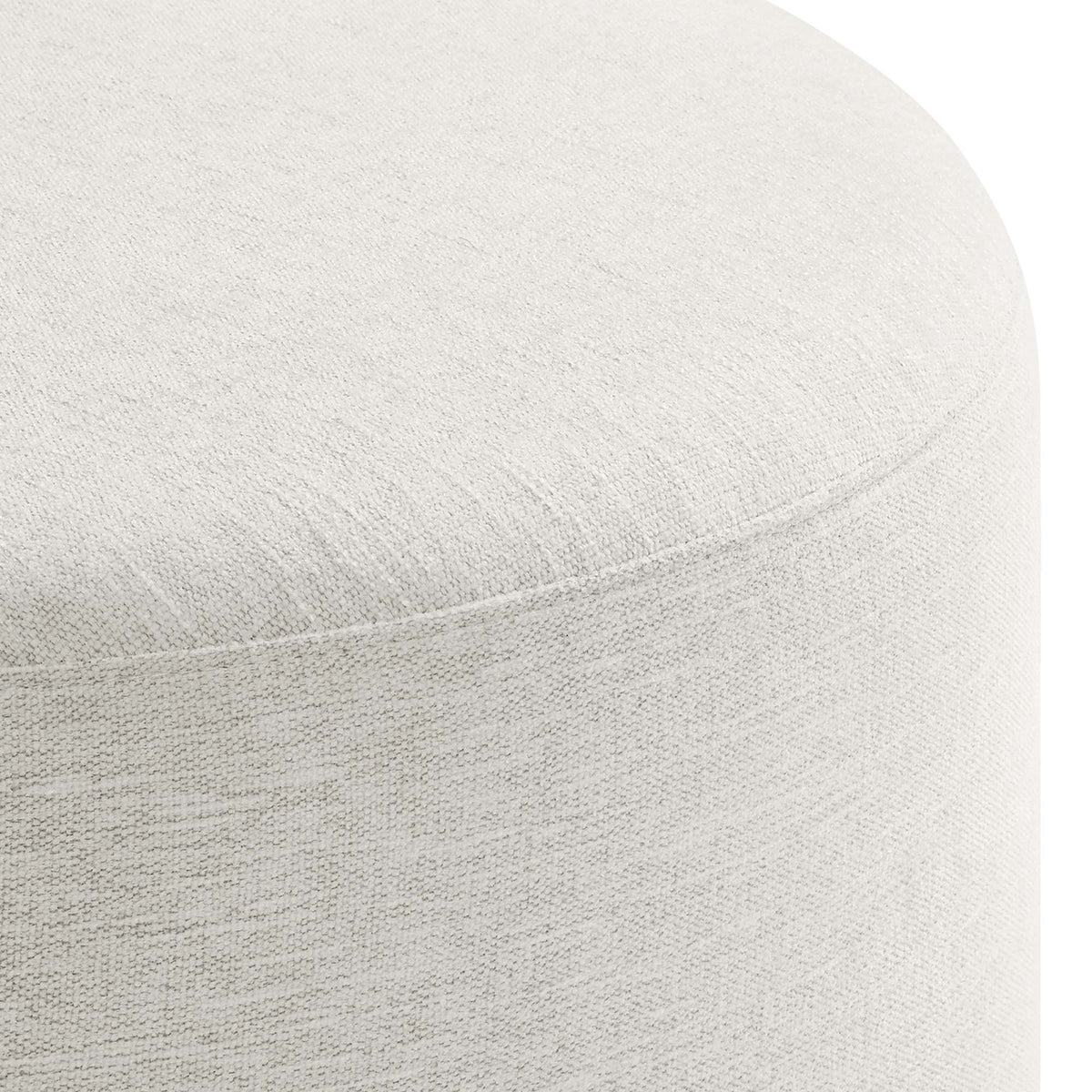 Callum large round woven fabric ottoman in heathered gray by Modway on Tampa Home & Garden Store