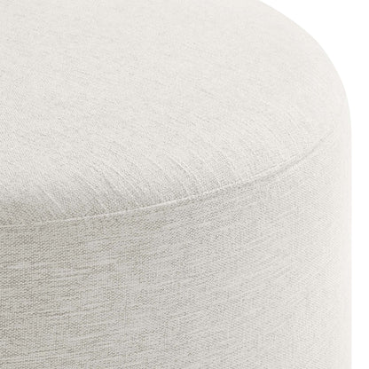 Callum large round woven fabric ottoman in heathered gray by Modway on Tampa Home & Garden Store