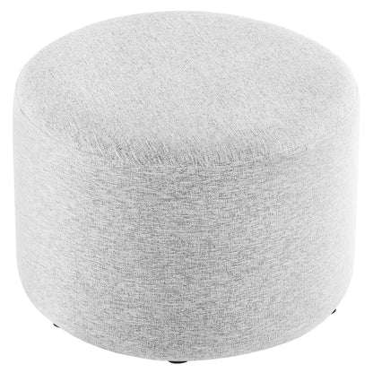 Callum large round woven heathered fabric ottoman by Modway, light gray on Tampa Home & Garden Store