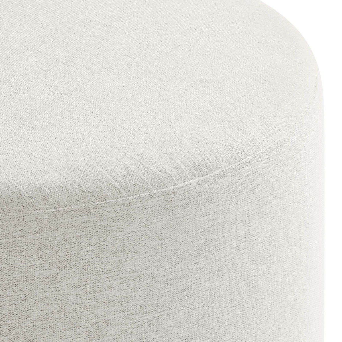 Callum Large Round Woven Heathered Fabric Upholstered Ottoman beige fabric by Modway on Tampa Home & Garden Store