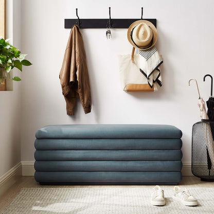 Mezzo upholstered velvet storage bench in teal by Modway on Tampa Home & Garden Store