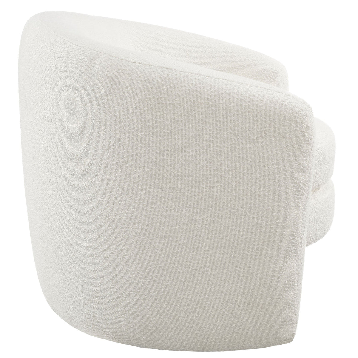 Affinity upholstered boucle fabric curved-back armchair cream by Modway on Tampa Home & Garden Store