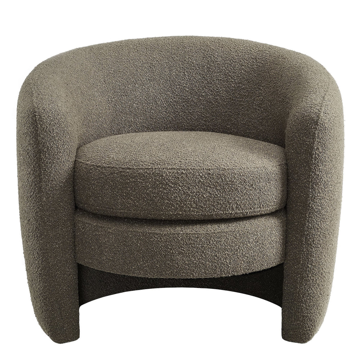 Affinity upholstered boucle curved-back armchair in taupe by Modway on Tampa Home & Garden Store