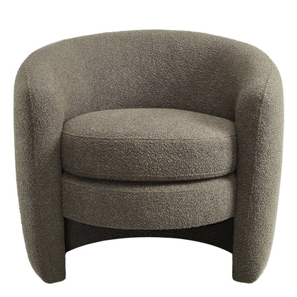 Affinity upholstered boucle curved-back armchair in taupe by Modway on Tampa Home & Garden Store