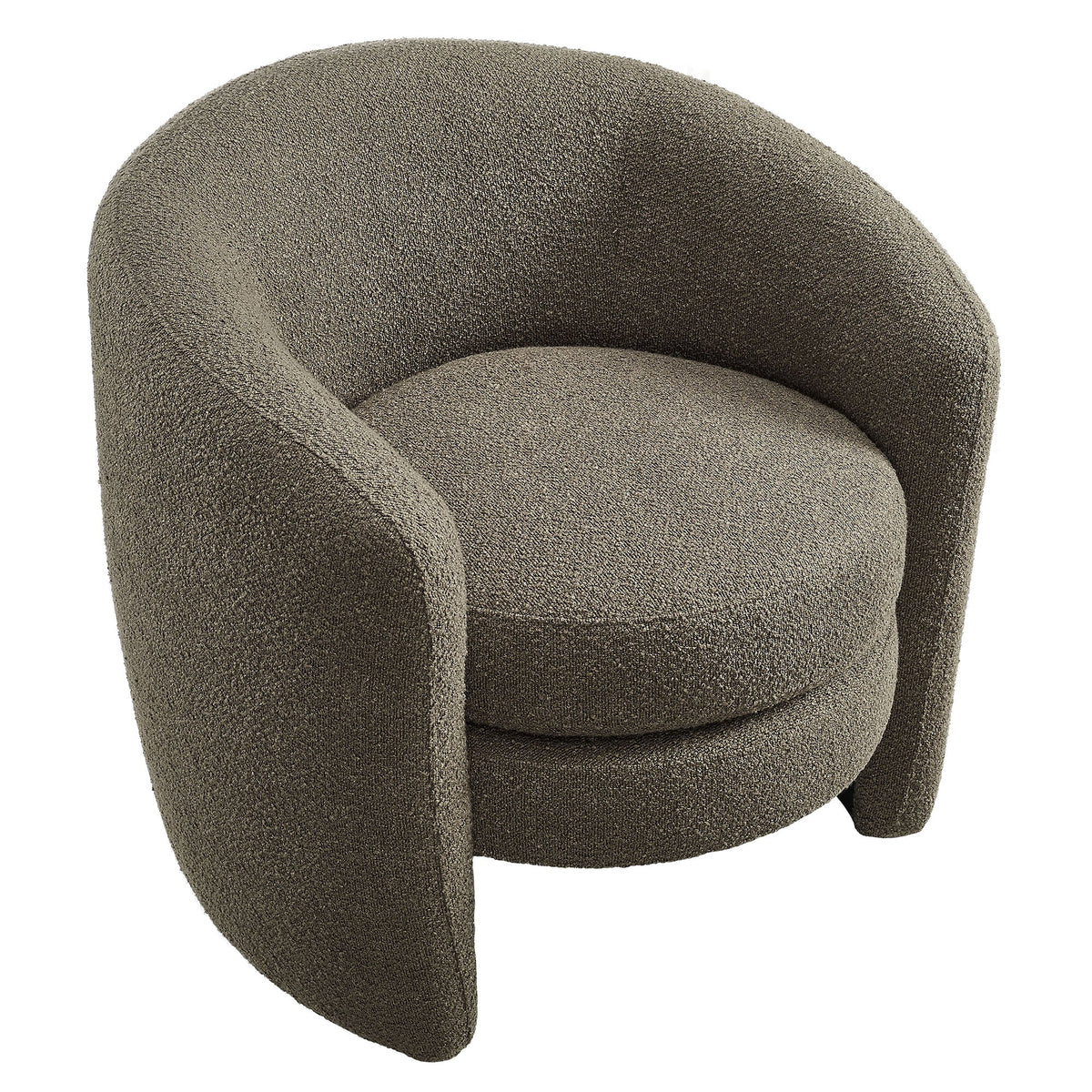 Affinity boucle curved-back armchair in taupe fabric by Modway on Tampa Home & Garden Store