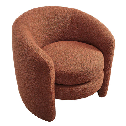 Affinity upholstered boucle curved-back armchair in terracotta orange by Modway on Tampa Home & Garden Store