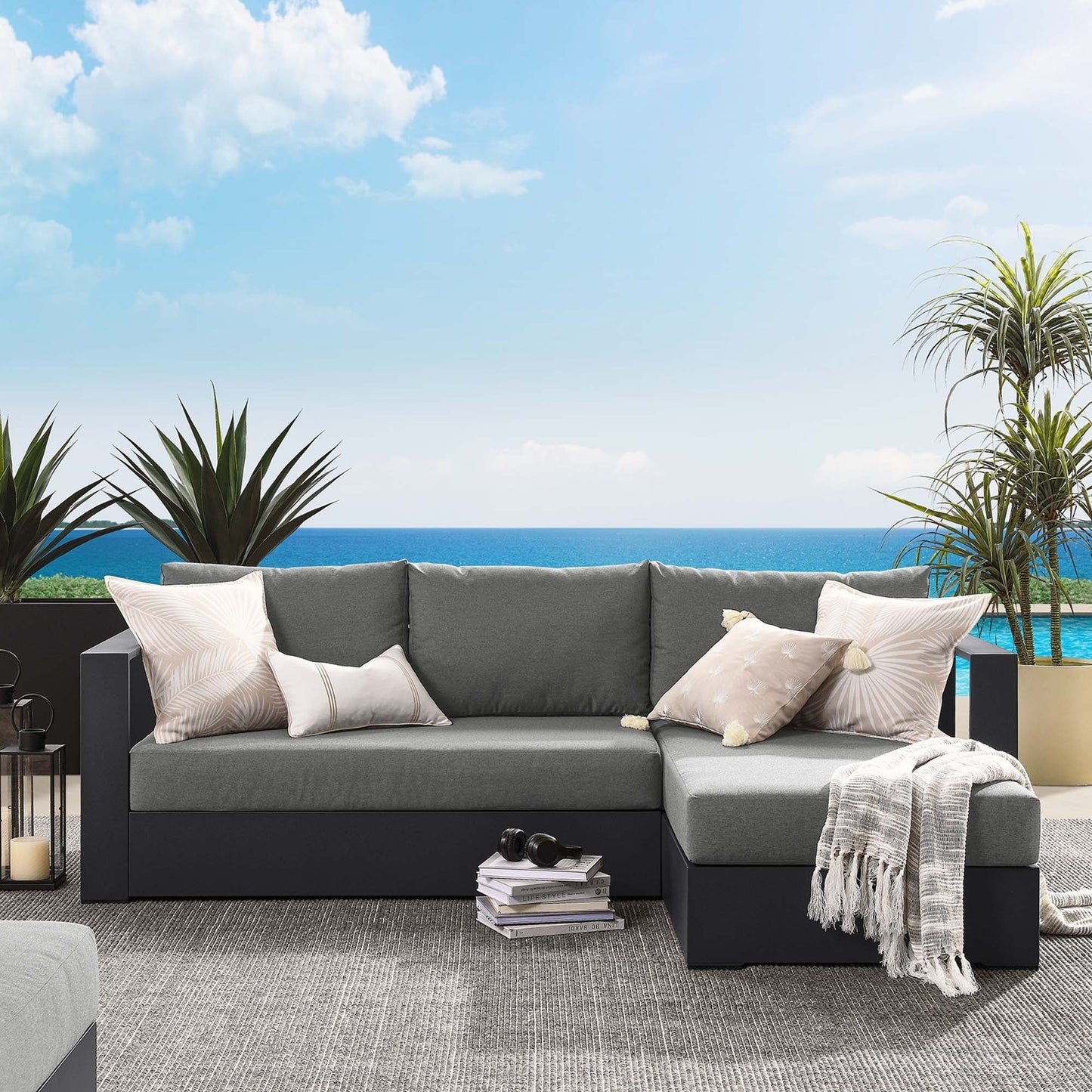 Tahoe Outdoor Aluminum Chaise and Sofa Set