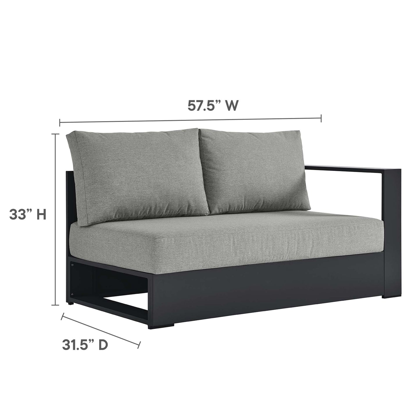 Tahoe 2 Piece Aluminum Outdoor Sofa And The Set