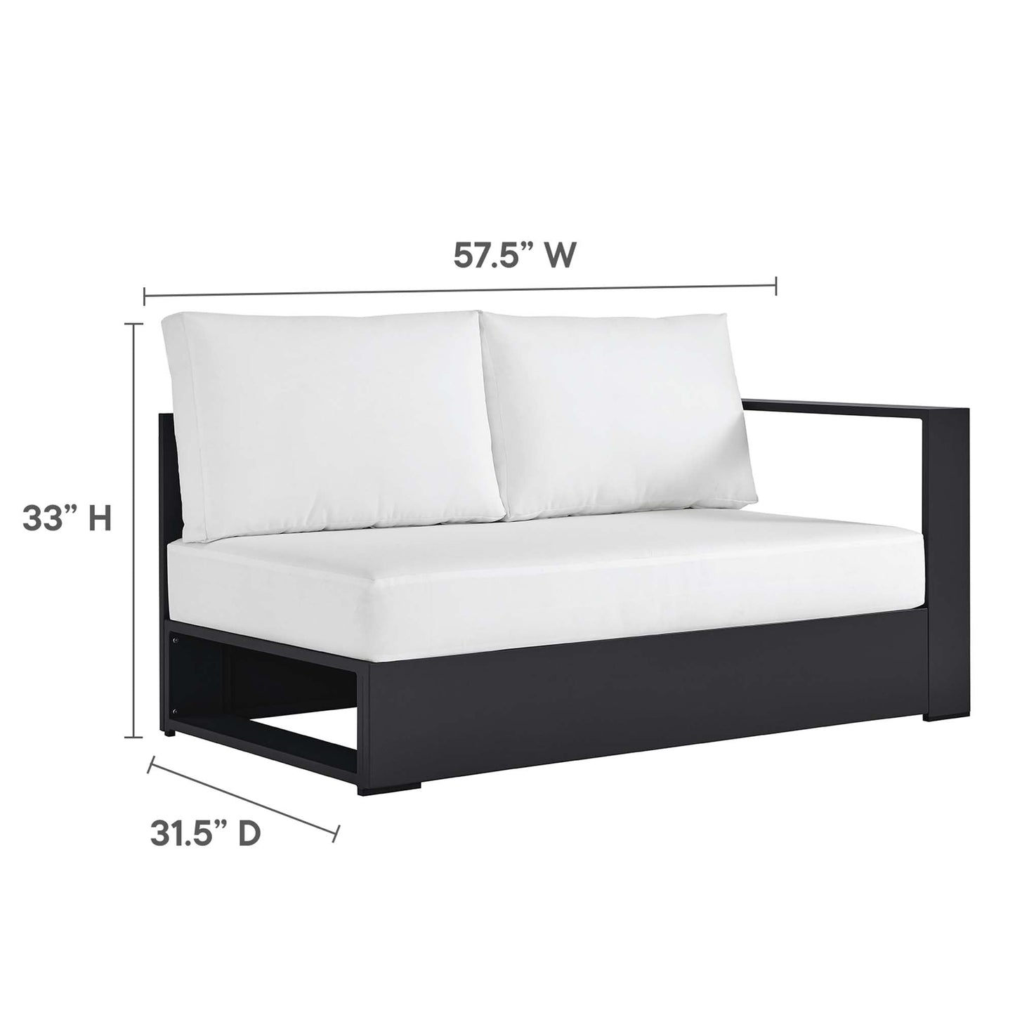 Tahoe 2 Piece Aluminum Outdoor Sofa And The Set
