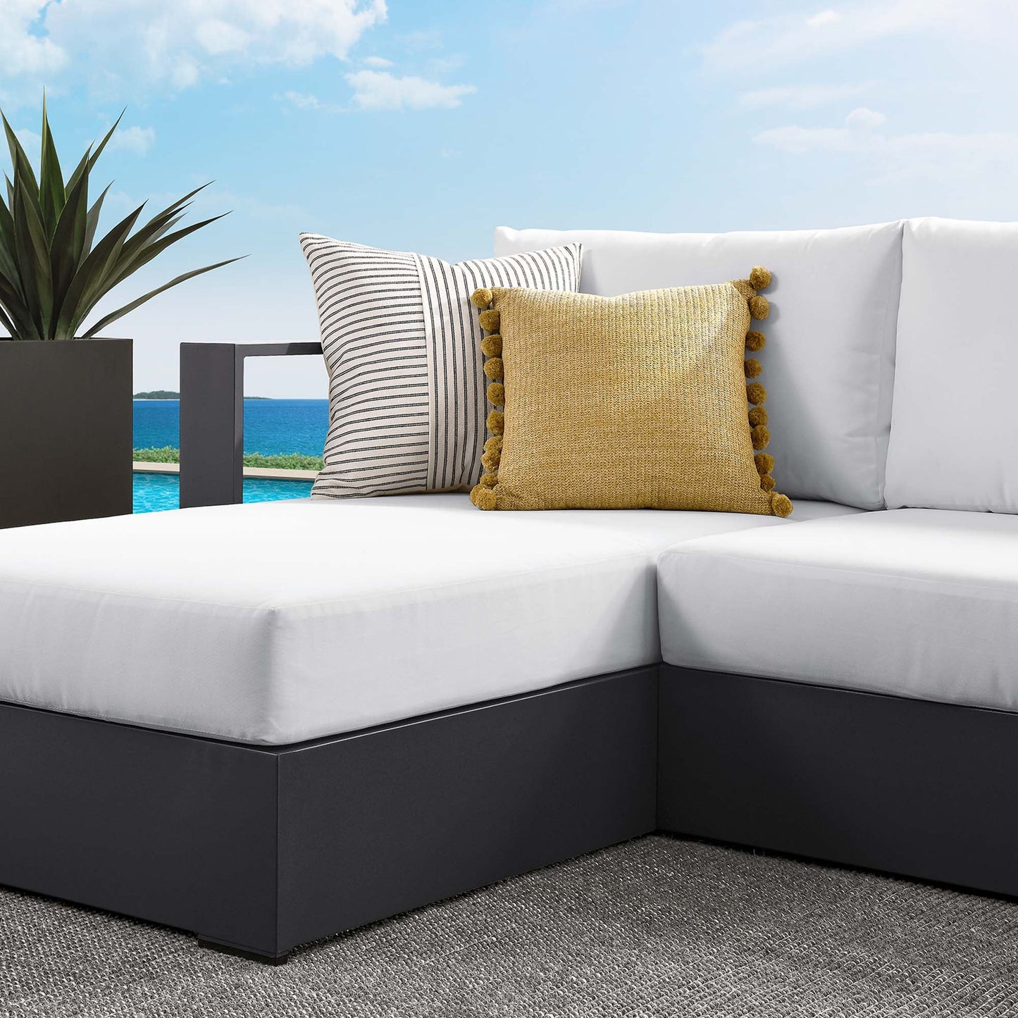 Tahoe 2 Piece Aluminum Outdoor Sofa And The Set