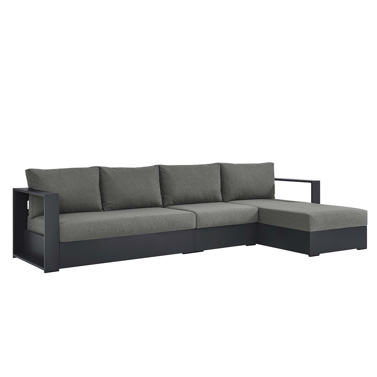 Tahoe 3-Piece outdoor patio sofa sectional with aluminum frame and right-facing chaise on Tampa Home & Garden Store