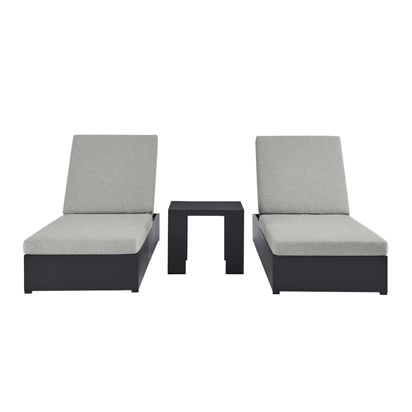 Tahoe 3 Piece Outdoor Patio Chaise and Side Table