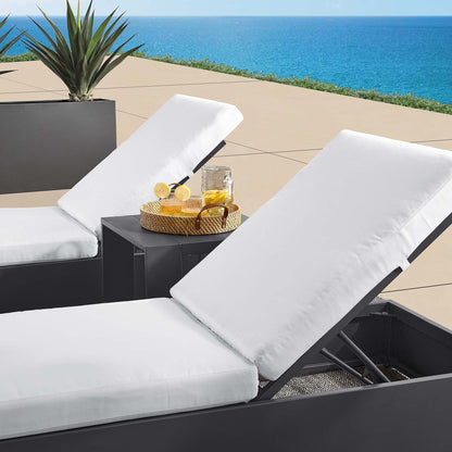 Tahoe 3 Piece Outdoor Patio Chaise and Side Table