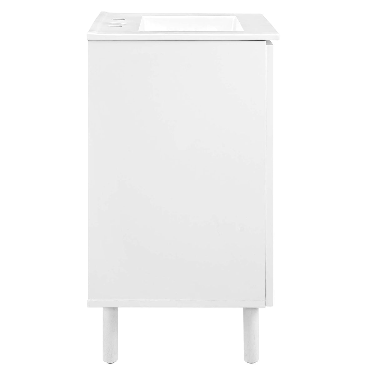 Calla 24in perforated metal bathroom vanity white cabinet with sink opening HouseOfZazla on Tampa Home & Garden Store