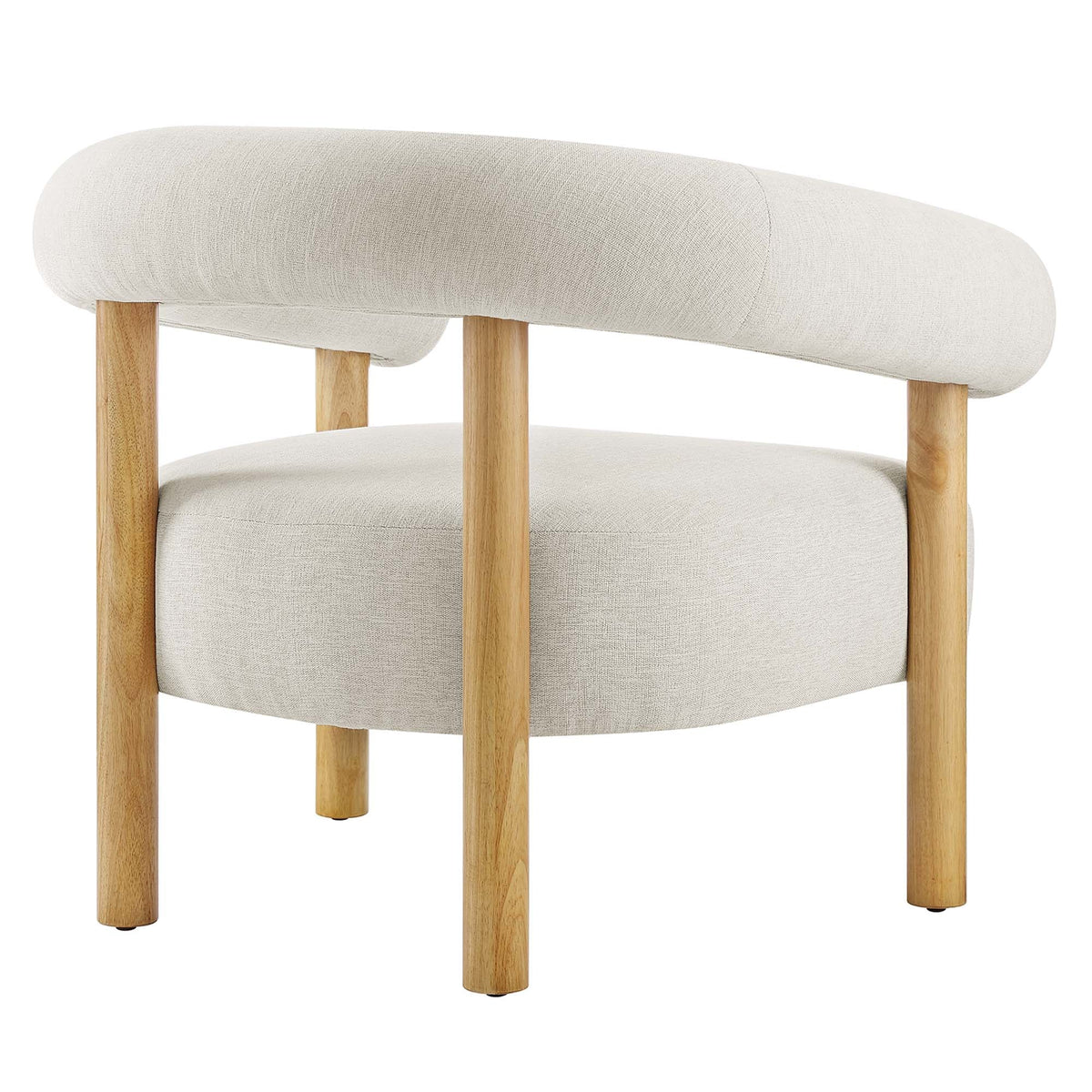 Sable Upholstered Fabric Armchair by Modway, beige fabric and wood legs on Tampa Home & Garden Store