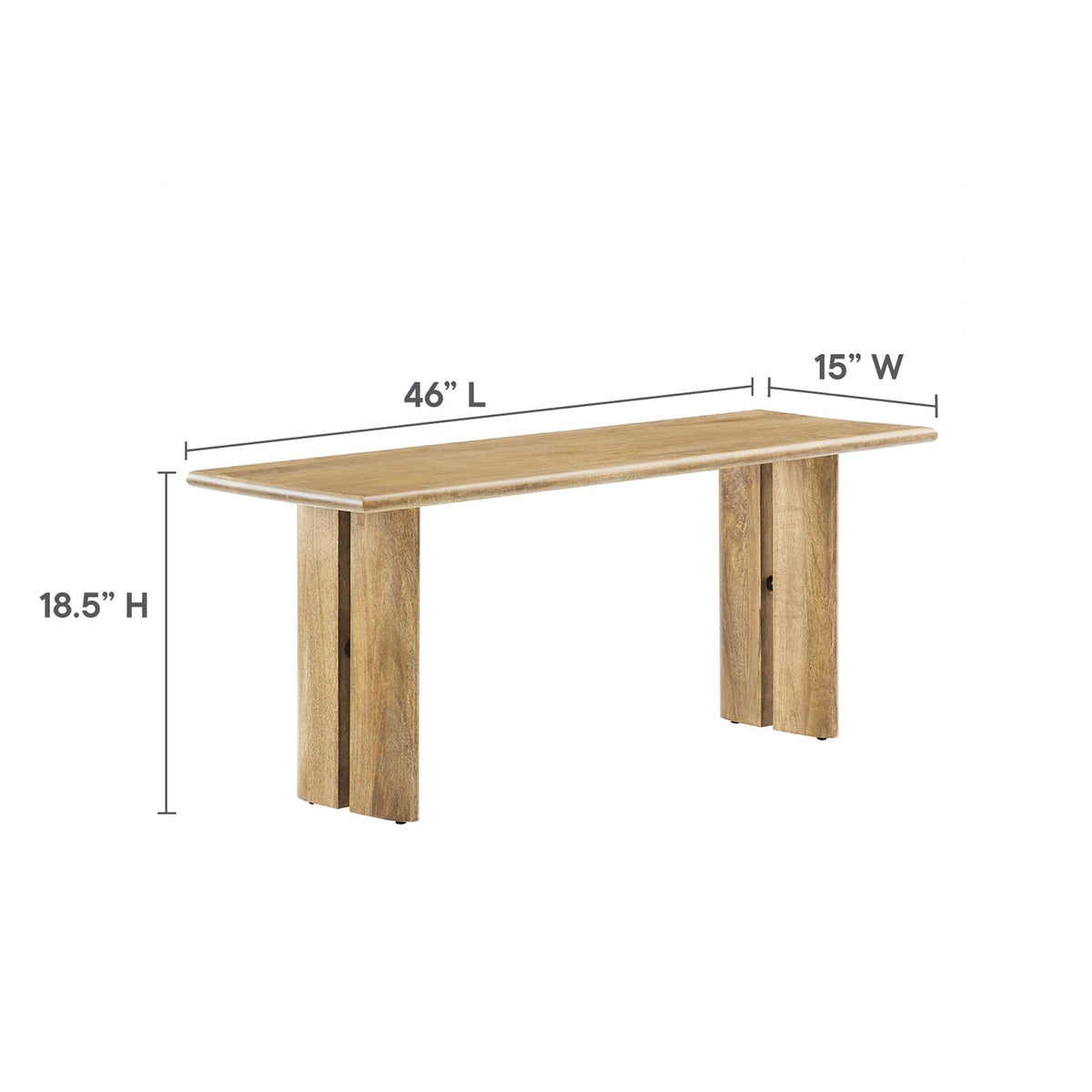 Amistad Wood Dining Table and Bench Set by Modway, oak-finish dining set on Tampa Home & Garden Store