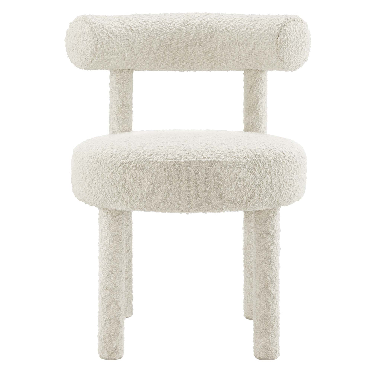 Toulouse Boucle Fabric Dining Chairs by Modway, cream upholstery set of 2 on Tampa Home & Garden Store