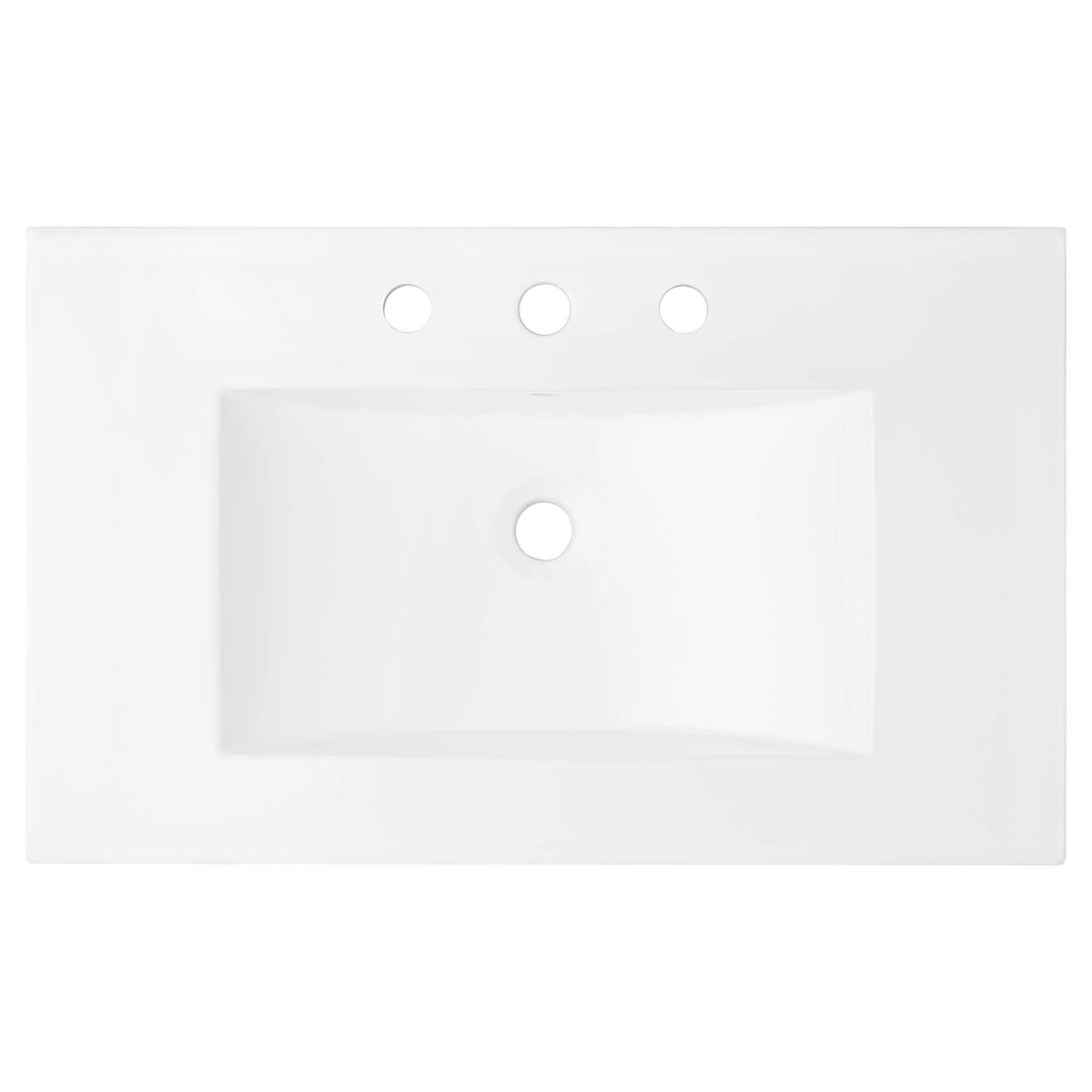 Soma Bathroom Vanity by Modway, white table vanity with three faucet holes on Tampa Home & Garden Store
