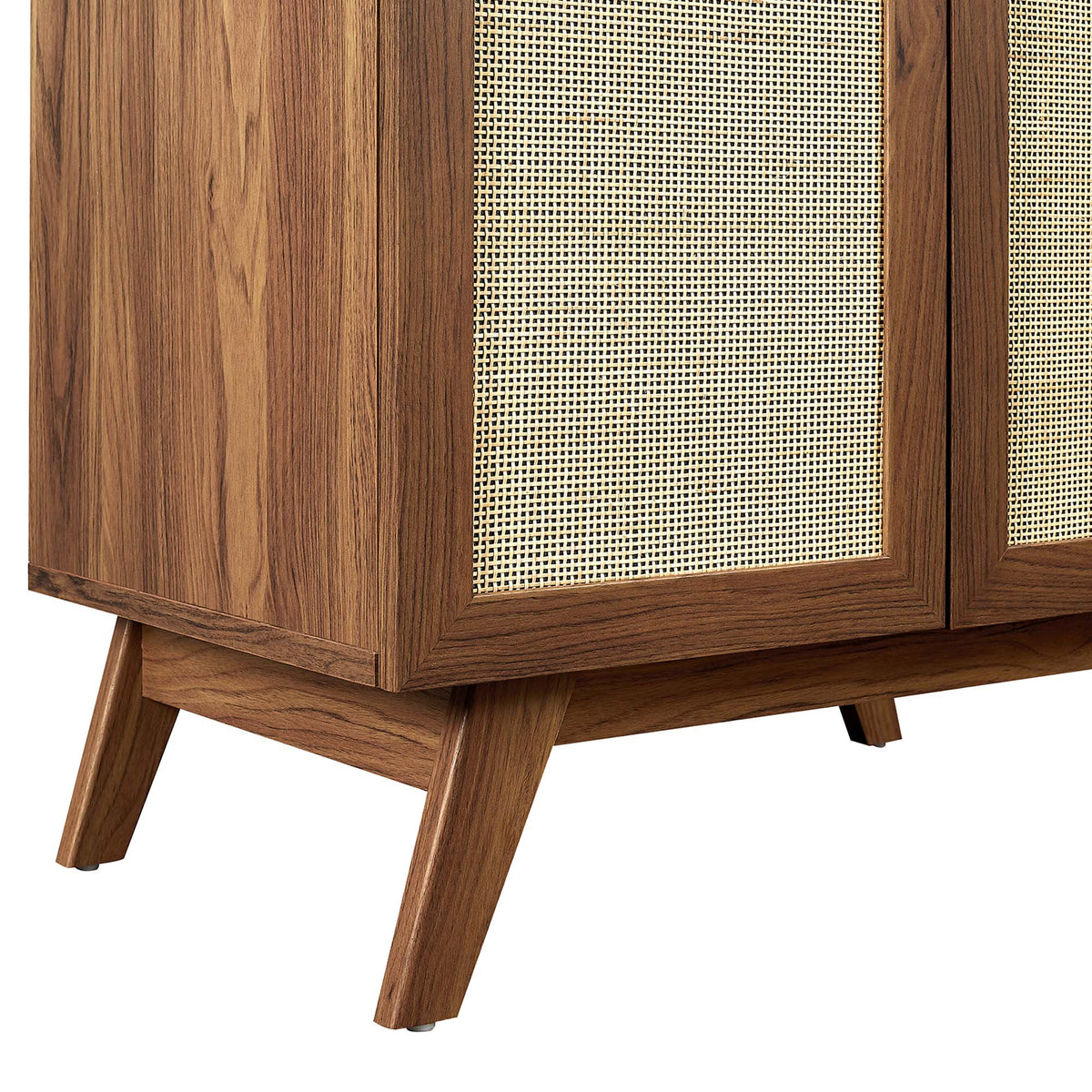Soma Bathroom Vanity by Modway, wooden table vanity with woven cane panels and angled legs on Tampa Home & Garden Store
