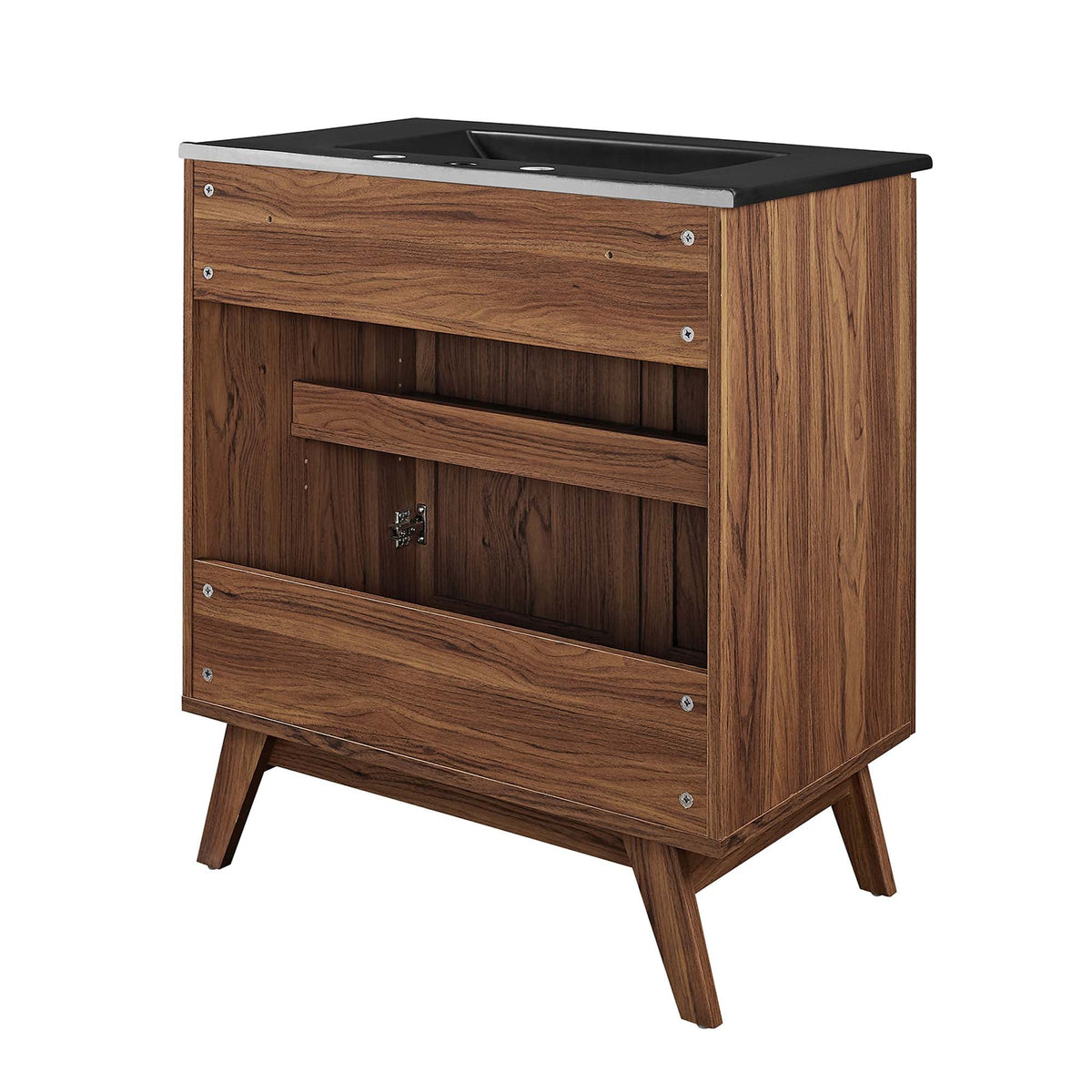 Soma Bathroom Vanity by Modway, wooden table vanity with black countertop and chrome trim on Tampa Home & Garden Store