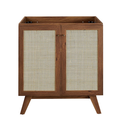 Soma Vanity by Modway, wood frame with caned doors and mid-century angled legs on Tampa Home & Garden Store