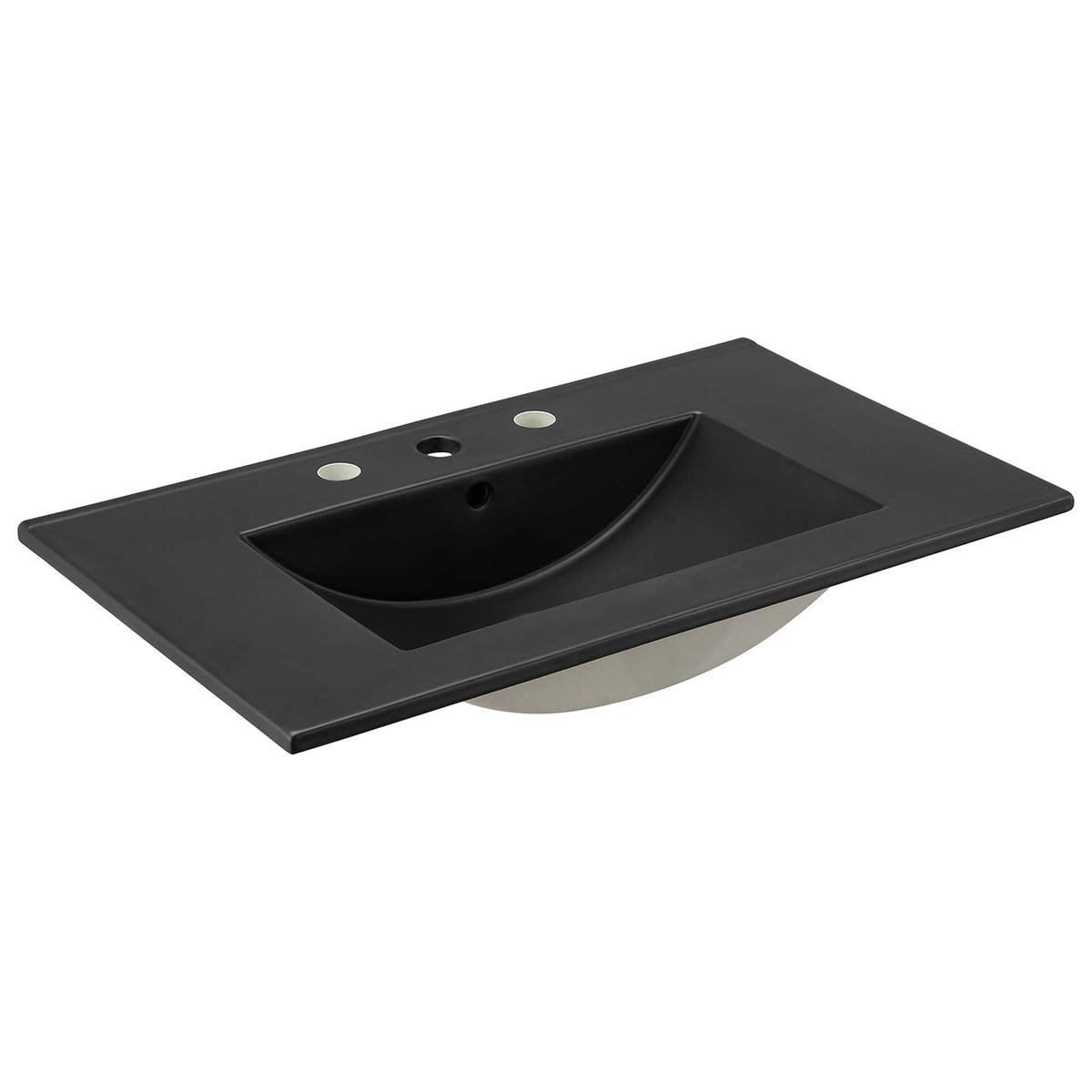 Soma bathroom vanity by Modway, black matte table vanity with integrated sink on Tampa Home & Garden Store