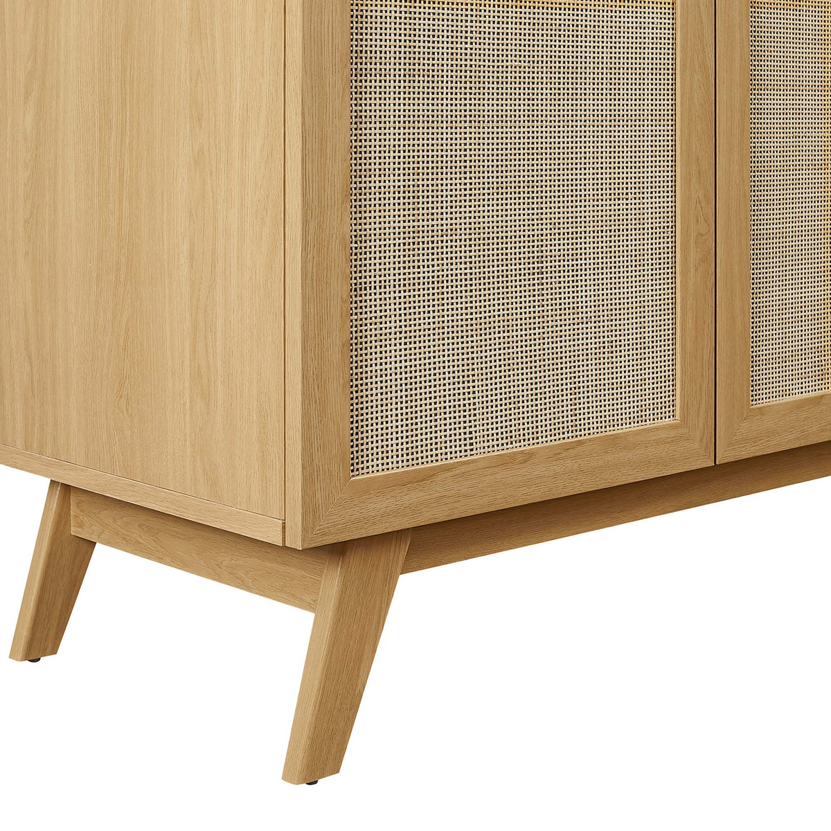 Soma Bathroom Vanity by Modway, natural wood table vanity with woven cane panels on Tampa Home & Garden Store