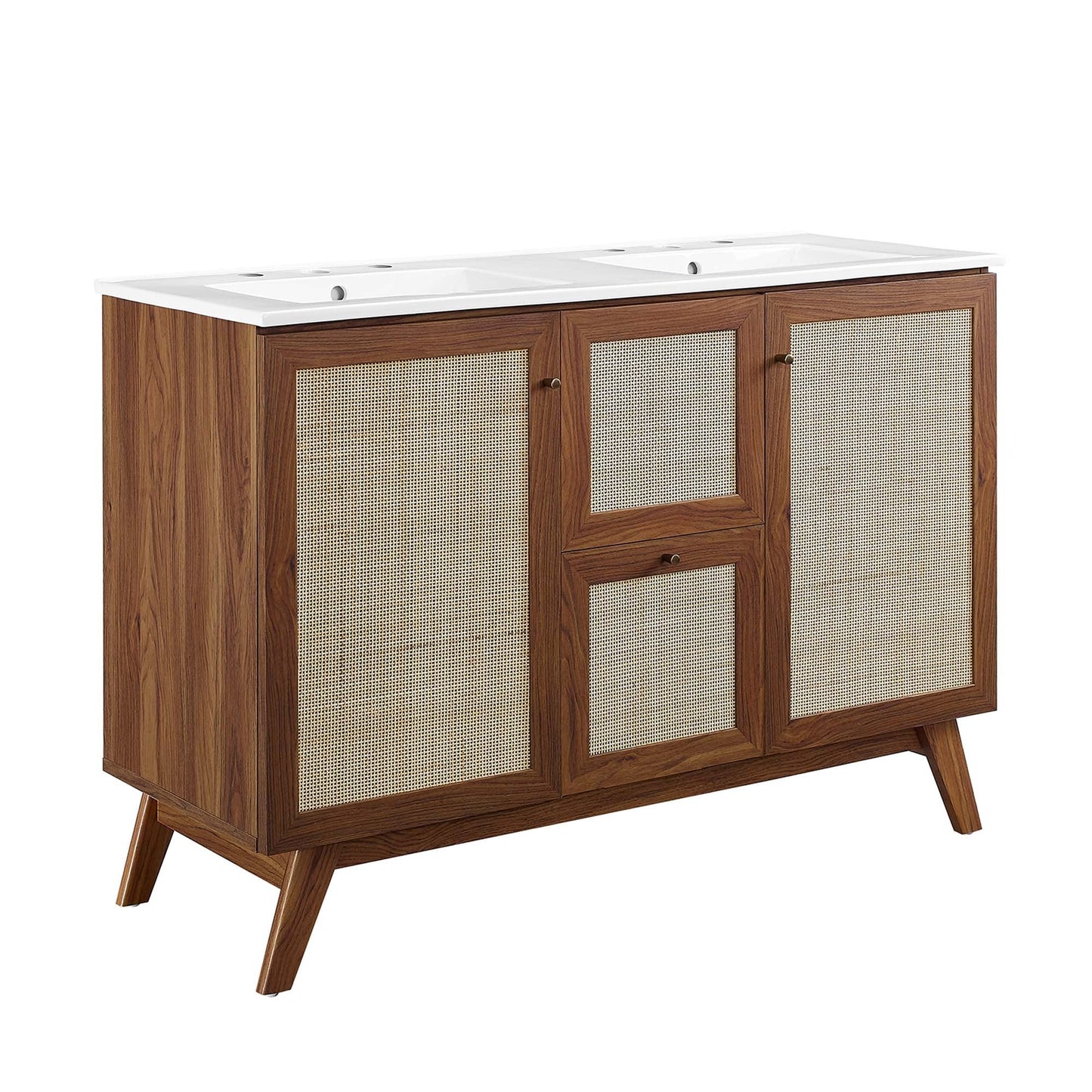 Modway Soma 48 Double Sink And Natural Vanity