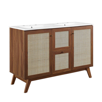 Modway Soma 48 Double Sink And Natural Vanity