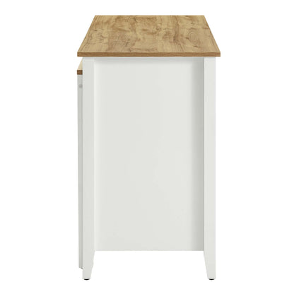 Farmstead Kitchen Island butcher block top on white base, bar and dining HouseOfZazla on Tampa Home & Garden Store