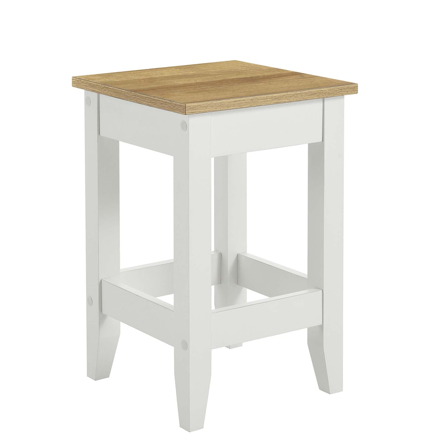 Sunbrook Kitchen Stool, white frame with natural wood top, bar stool by Modway on Tampa Home & Garden Store
