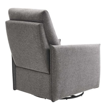 Etta Lounge Chair by Modway in textured fabric with curved back and cushioned seat, swivel base on Tampa Home & Garden Store