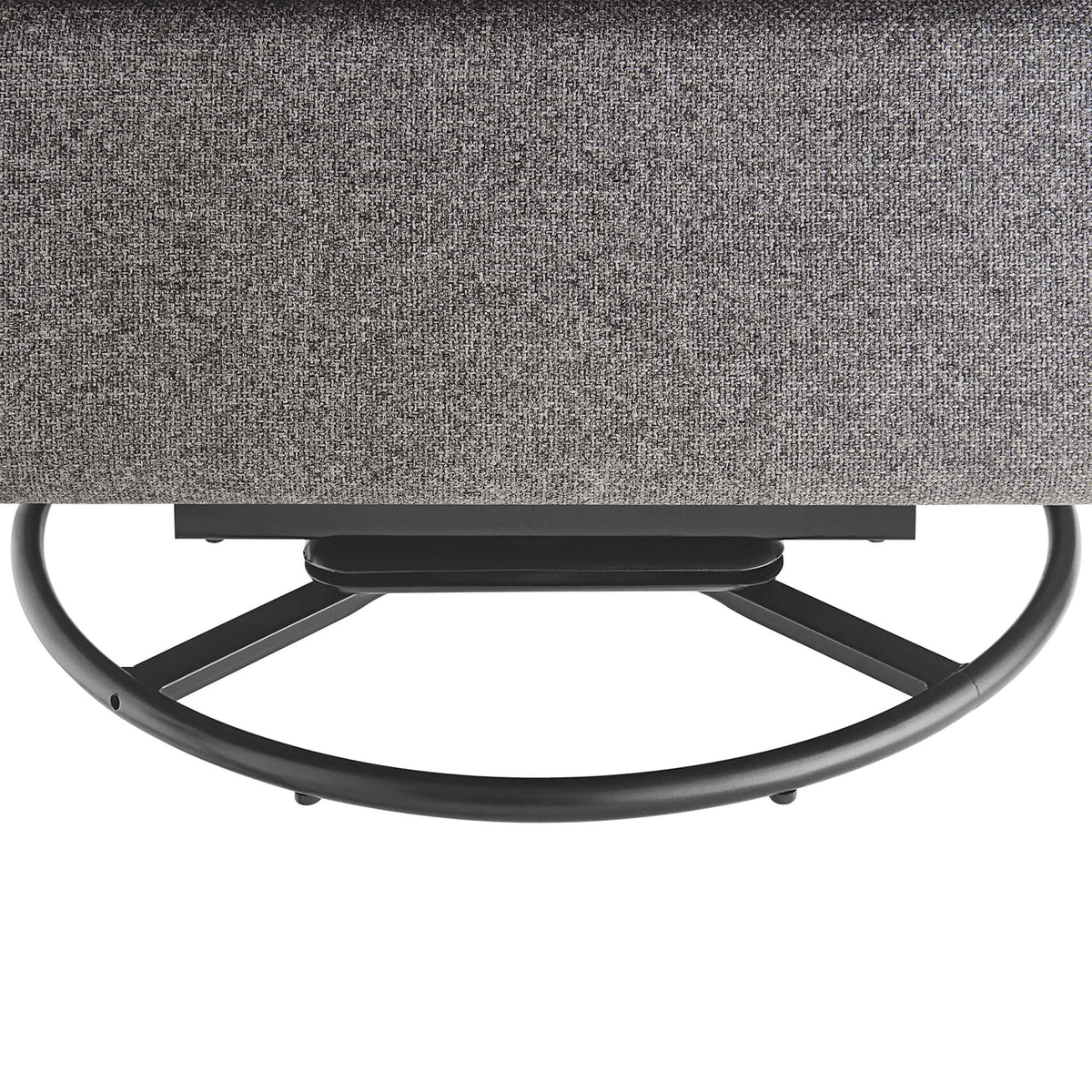 Etta Upholstered Fabric Lounge Chair by Modway gray textured fabric with metal base on Tampa Home & Garden Store