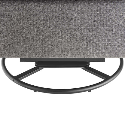 Etta Upholstered Fabric Lounge Chair by Modway gray textured fabric with metal base on Tampa Home & Garden Store