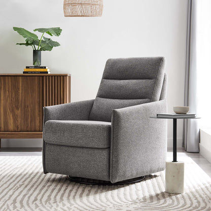 Etta Upholstered Fabric Lounge Chair by Modway, gray fabric with rounded arms on Tampa Home & Garden Store