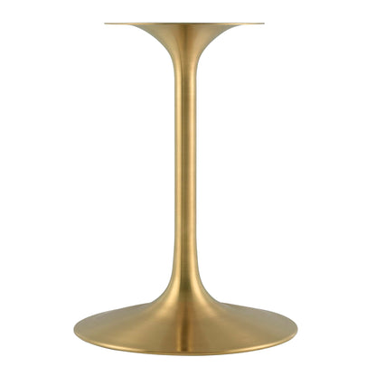 Lippa Round Faux Travertine Side Table by Modway, gold brass pedestal and round top on Tampa Home & Garden Store