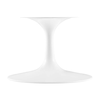 Lippa Round Faux Travertine Coffee Table with white pedestal base by Modway on Tampa Home & Garden Store