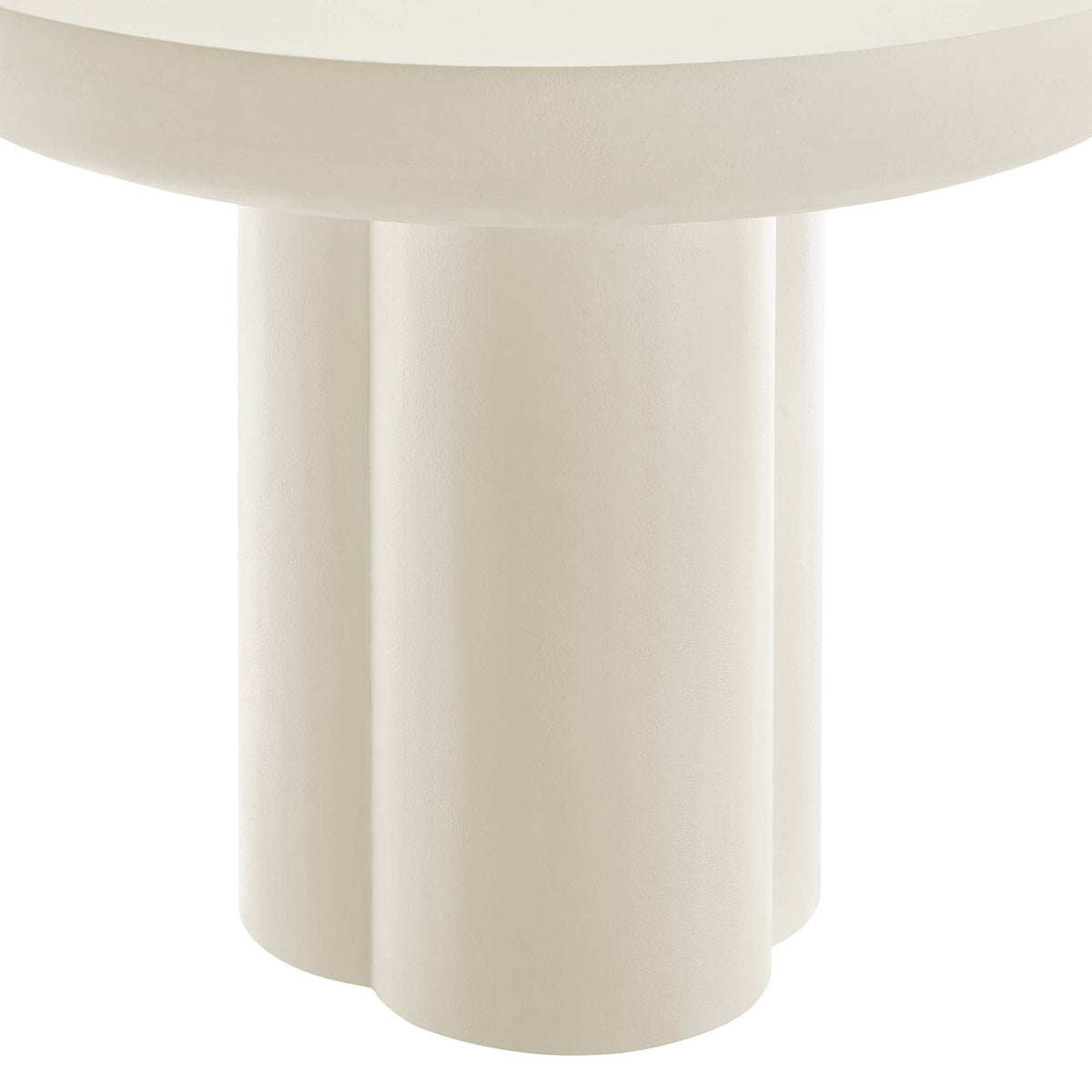 Caspian 40-inch Round Concrete Dining Table, white concrete finish by Modway on Tampa Home & Garden Store