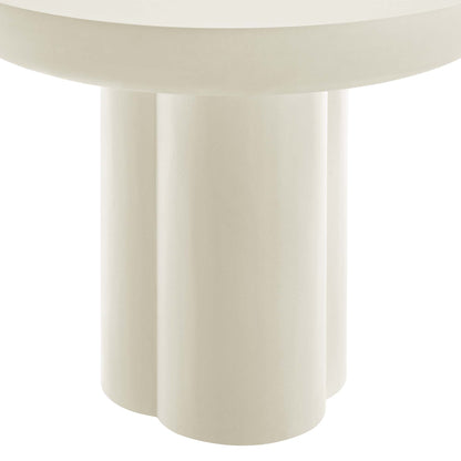 Caspian 40-inch Round Concrete Dining Table, white concrete finish by Modway on Tampa Home & Garden Store