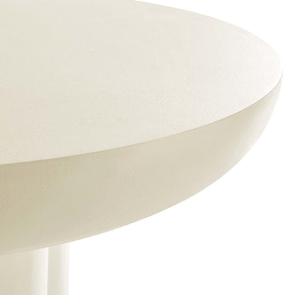 Caspian 40in round concrete dining table beige by Modway on Tampa Home & Garden Store