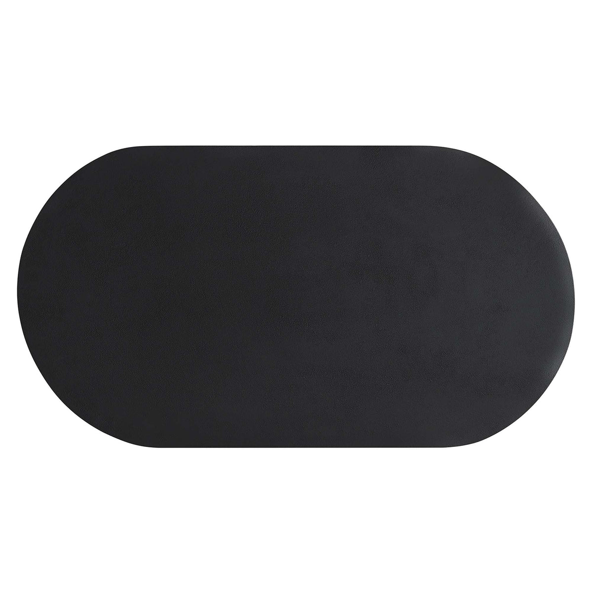 Caspian Oval Concrete Coffee Table with black textured surface on Tampa Home & Garden Store