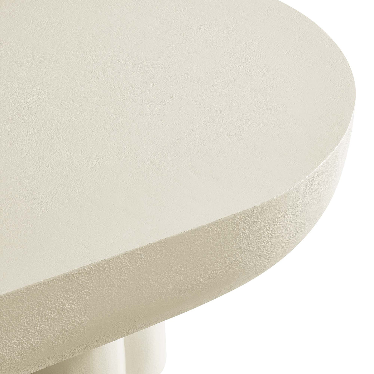 Caspian Oval Concrete Coffee Table by Modway, beige textured concrete top on Tampa Home & Garden Store