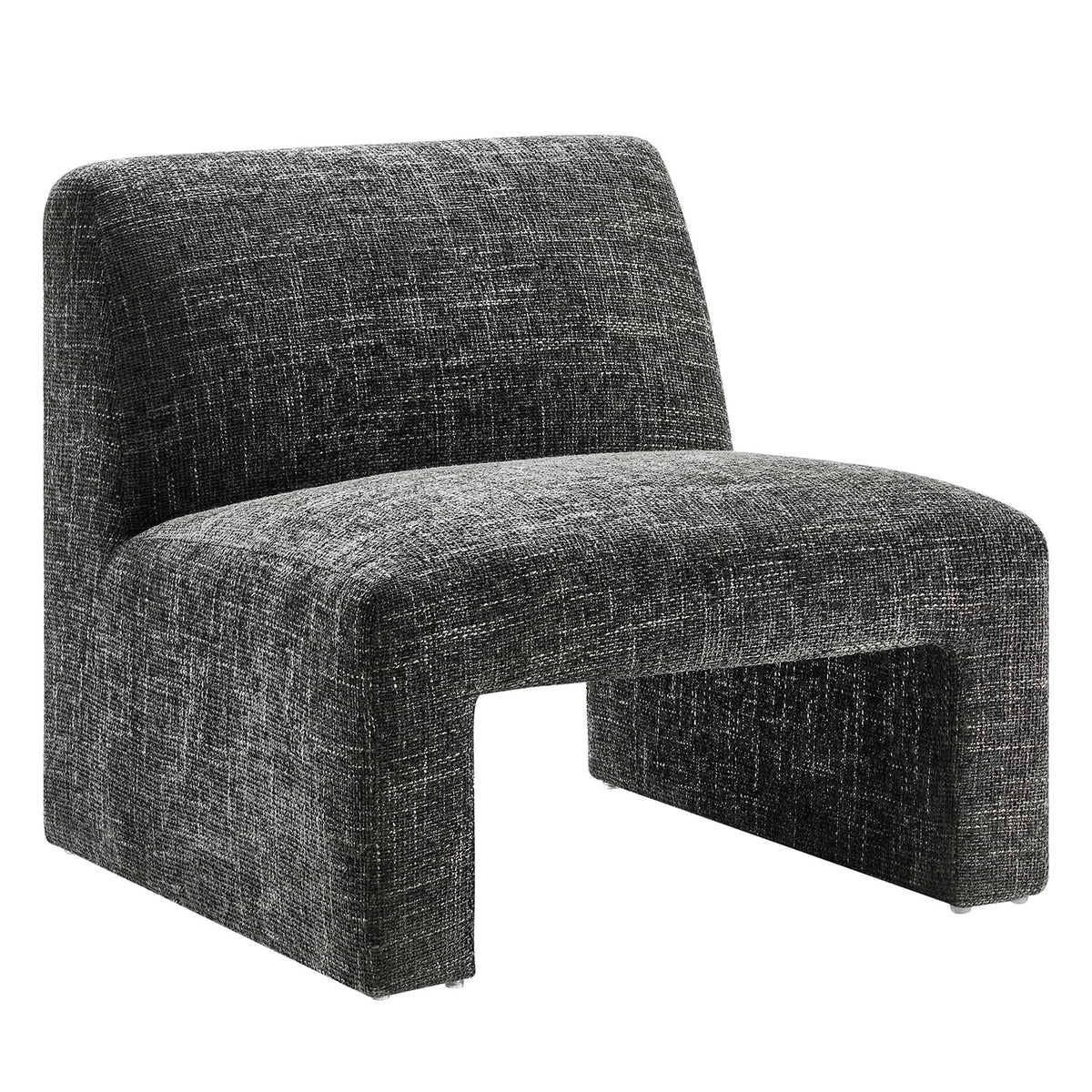 Amita Chenille Upholstered Accent Chair by Modway in charcoal gray chenille fabric on Tampa Home & Garden Store