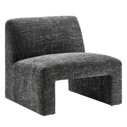 Amita Chenille Upholstered Accent Chair by Modway in charcoal gray chenille fabric on Tampa Home & Garden Store
