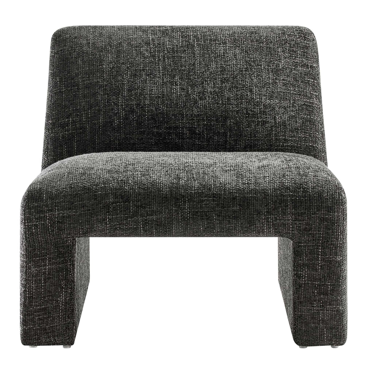 Amita Chenille Upholstered Accent Chair by Modway, charcoal gray textured upholstery on Tampa Home & Garden Store