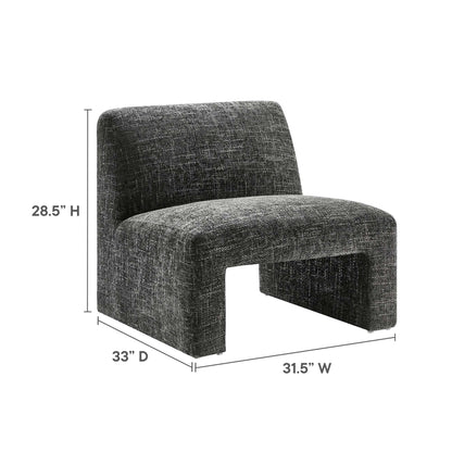 Amita Chenille Upholstered Accent Chair dark gray chenille fabric by Modway on Tampa Home & Garden Store