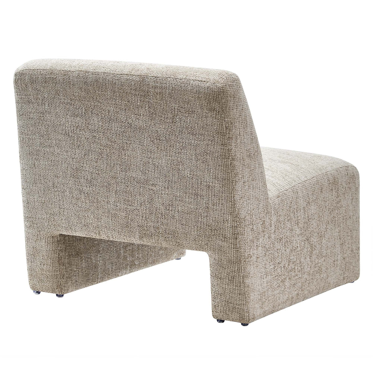 Amita Chenille Upholstered Accent Chair beige chenille fabric by Modwave on Tampa Home & Garden Store